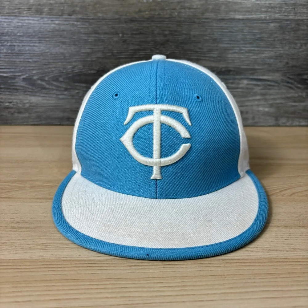Minnesota Twins Hat Cap Fitted 7  Blue Cooperstown Collection MLB Baseball‎